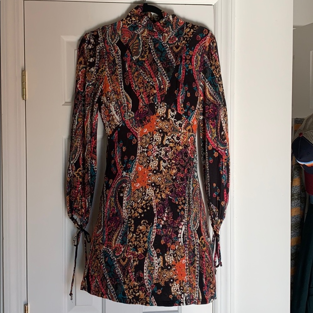 Free people turtleneck paisley tunic/ dress